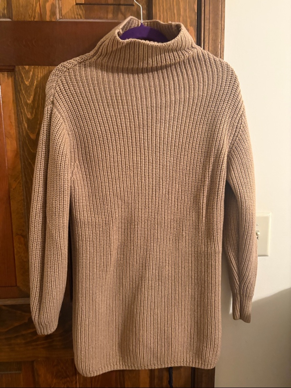 Wilfred Ribbed Turtleneck Sweater tunic - Taupe